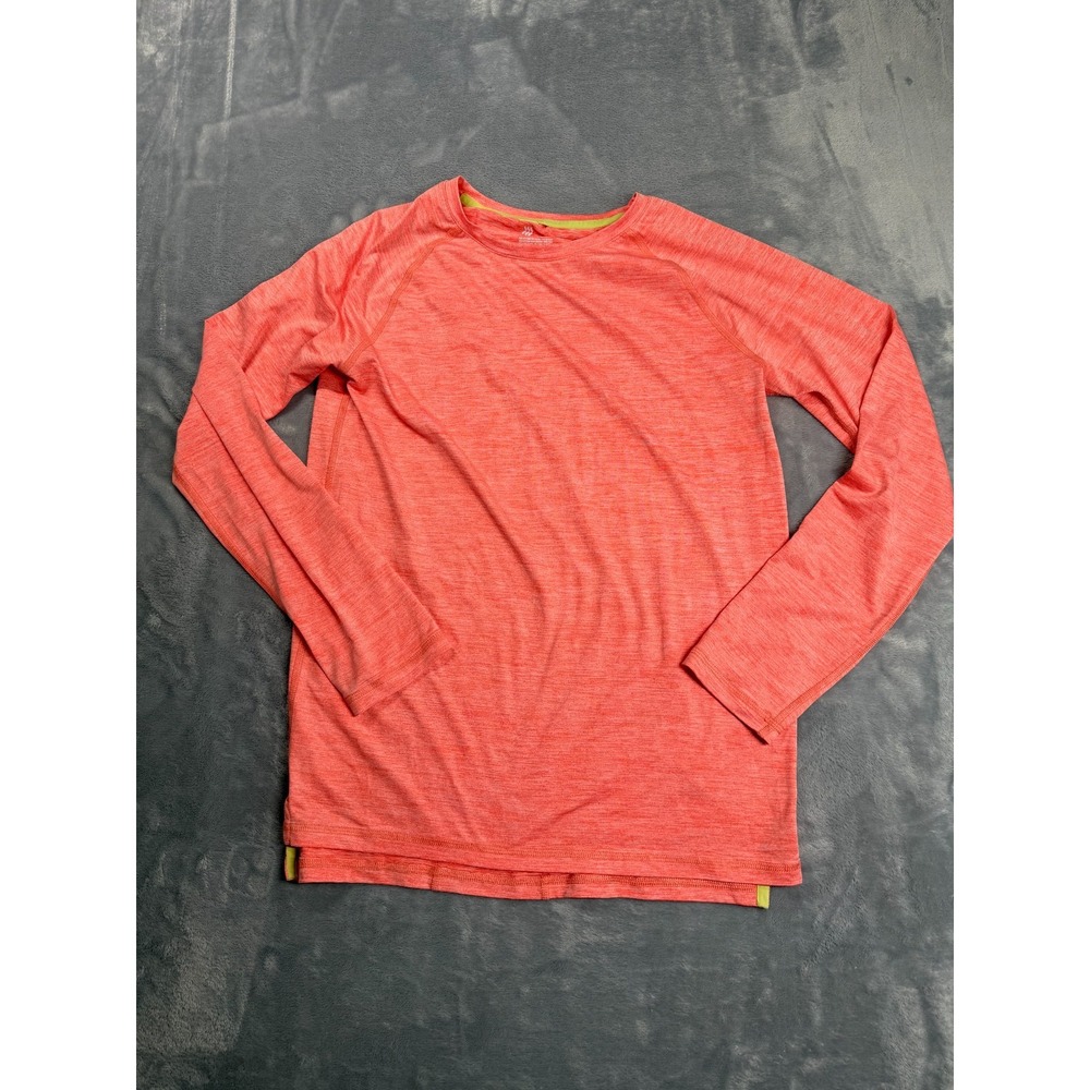 All in Motion T Shirt Womens XL Orange Athletic Base Layer Long Sleeve High Low